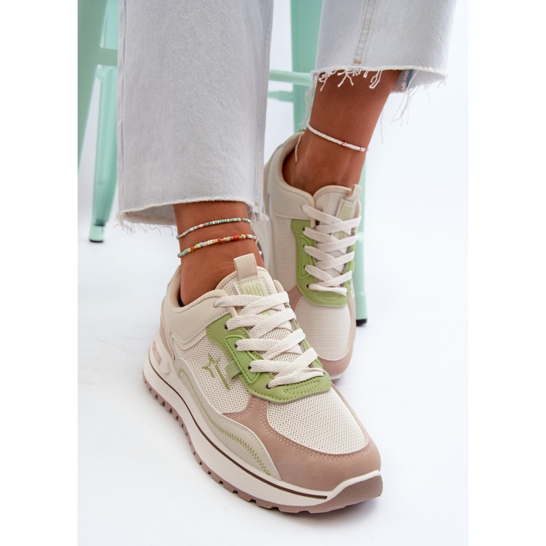 Zapatillas Mujer Big Star NN274A091 Beige y Verde 1