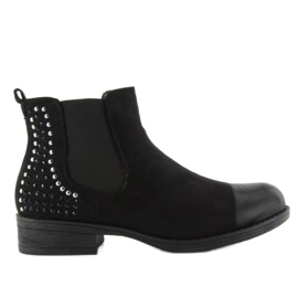 JAX3251 Botines Jodhpur negros con tachuelas 1