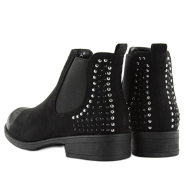 JAX3251 Botines Jodhpur negros con tachuelas 2