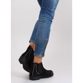 JAX3251 Botines Jodhpur negros con tachuelas 4