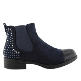 JAX3251 Botines jodhpur azules con tachuelas azul marino 1
