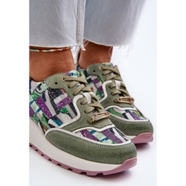 Zapatillas de Mujer de Piel con Plataforma Maciejka 06390-09 Celadon verde 2