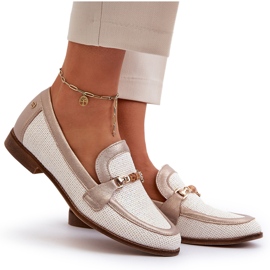 Mocasines De Piel Con Adorno Dorado Maciejka 06442-25 Dorado 10