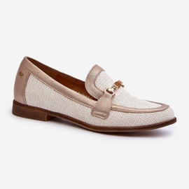 Mocasines De Piel Con Adorno Dorado Maciejka 06442-25 Dorado 2