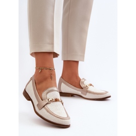 Mocasines De Piel Con Adorno Dorado Maciejka 06442-25 Dorado 4