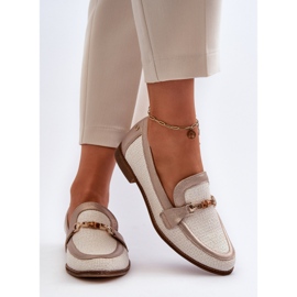 Mocasines De Piel Con Adorno Dorado Maciejka 06442-25 Dorado 7