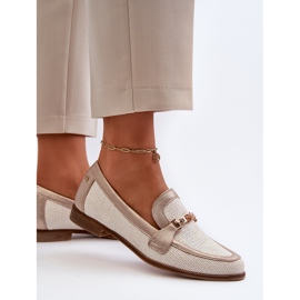 Mocasines De Piel Con Adorno Dorado Maciejka 06442-25 Dorado 9