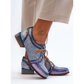 Zapatos con Cordones para Mujer Piel Natural Maciejka 06452-06 Azul 9