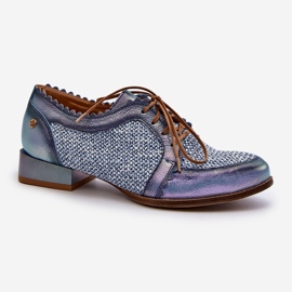 Zapatos con Cordones para Mujer Piel Natural Maciejka 06452-06 Azul 3