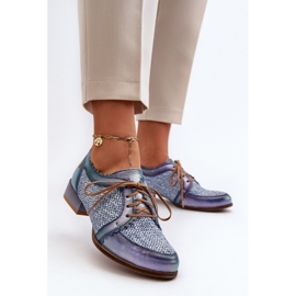 Zapatos con Cordones para Mujer Piel Natural Maciejka 06452-06 Azul 5