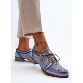 Zapatos con Cordones para Mujer Piel Natural Maciejka 06452-06 Azul 7