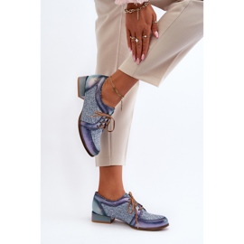 Zapatos con Cordones para Mujer Piel Natural Maciejka 06452-06 Azul 10