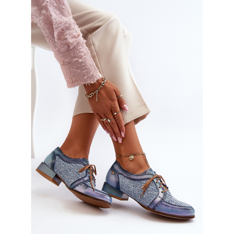 Zapatos con Cordones para Mujer Piel Natural Maciejka 06452-06 Azul 1
