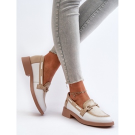 Mocasines de Piel Zapatos Mujer Maciejka 06493-11 Blanco y Beige 8