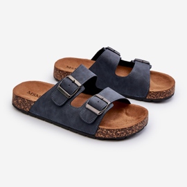 Chanclas de hombre con suela de corcho, azul marino Rosawia 5