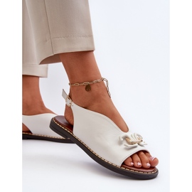 Sandalias De Mujer Tacón Plano Con Decoración, Blanco Loraeleh 7