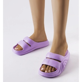 Chanclas geneve de goma violeta púrpura 1