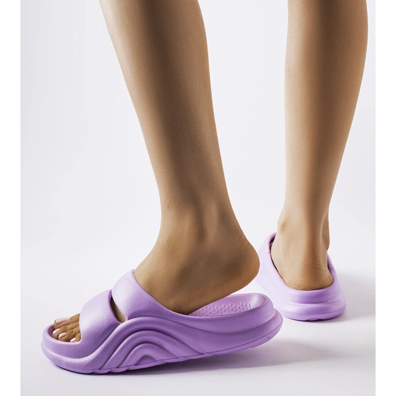 Chanclas geneve de goma violeta púrpura 2