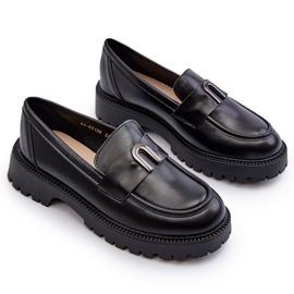 Vinceza Zapatos niña, mocasines con adorno, negro Elvilda 4