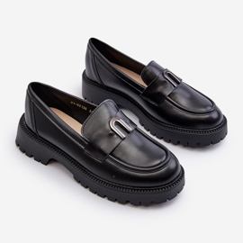 Vinceza Zapatos niña, mocasines con adorno, negro Elvilda 1
