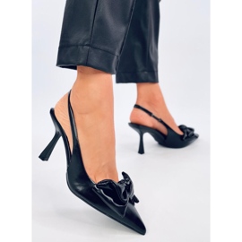 Zapatos de tacón abierto de Deluna Black negro 4