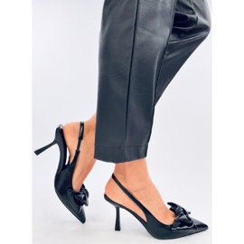 Zapatos de tacón abierto de Deluna Black negro 3