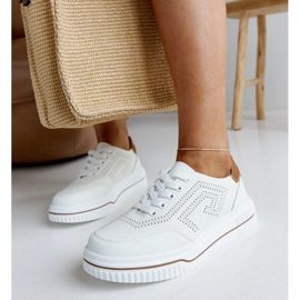 Deportivas piel beige 2