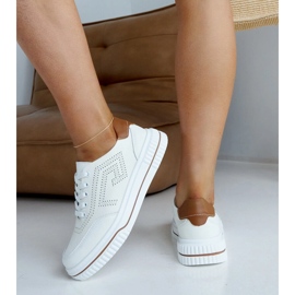 Deportivas piel beige 5