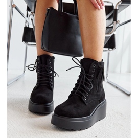 Botas con cuña de ante con aislamiento negras de Safiya negro 2