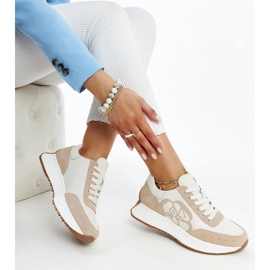 Deportivas mujer piel beige 1