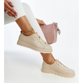 Deportivas mujer piel beige 2
