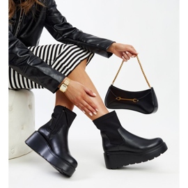 Botas de cuña con aislamiento negras en piel ecológica Safala negro 1