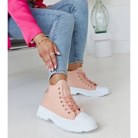 Zapatillas altas Alhandra masivas de color rosa rosado 2