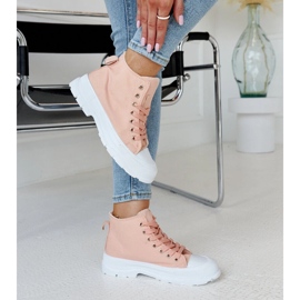 Zapatillas altas Alhandra masivas de color rosa rosado 6