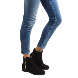 Elegantes botas Chelsea con cremalleras AB02-20 Black negro 8