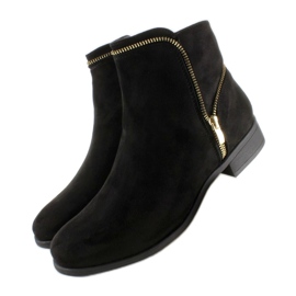 Elegantes botas Chelsea con cremalleras AB02-20 Black negro 4