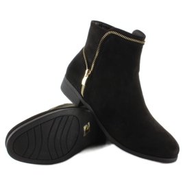 Elegantes botas Chelsea con cremalleras AB02-20 Black negro 5