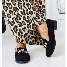 Mocasines negros con adornos Dahera 3