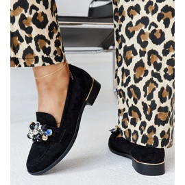 Mocasines negros con adornos Dahera 4