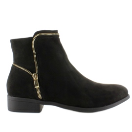 Elegantes botas Chelsea con cremalleras AB02-20 Black negro 1
