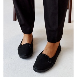 Zapatillas slip-on negras de piel ecológica Wordana negro 5