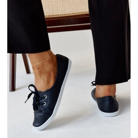 Zapatillas slip-on azul marino de piel ecológica Knudsen 4