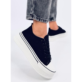 Loic Zapatillas negras suela alta negro 4