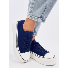 Loic zapatillas azul marino con suela alta 2