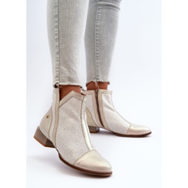 Botas Mujer Piel Tacón Bajo Maciejka 06397-22 Beige Claro 3