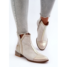 Botas Mujer Piel Tacón Bajo Maciejka 06397-22 Beige Claro 4
