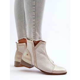 Botas Mujer Piel Tacón Bajo Maciejka 06397-22 Beige Claro 5