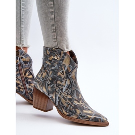 Botas Vaqueras Mujer Piel Tacón Alto Maciejka 05776-13 Azul 5