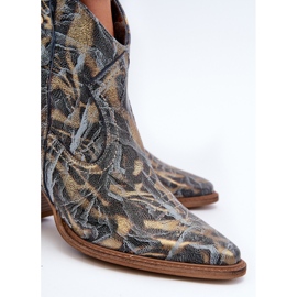 Botas Vaqueras Mujer Piel Tacón Alto Maciejka 05776-13 Azul 7