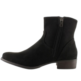 Botines Chelsea de ante con elegante aplicación negro 3